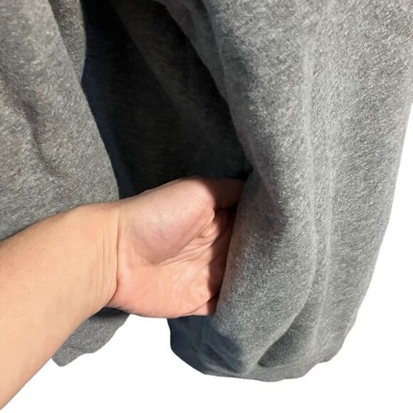 Nike Long Sleeve Oversized Sportswear Air Fleece Pullover Hoodie Gray Medium - Picture 6 of 7